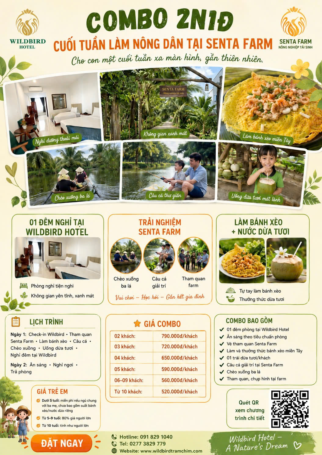 Combo 2N1Đ Tour Cuối Tuần Làm Nông Dân